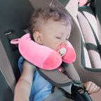 Coussin de Voyage Ourson Rose à Pois en Peluche