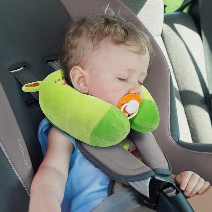 Oreiller de Cou en Peluche Grenouille Verte