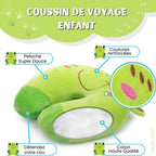 Oreiller de Cou en Peluche Grenouille Verte