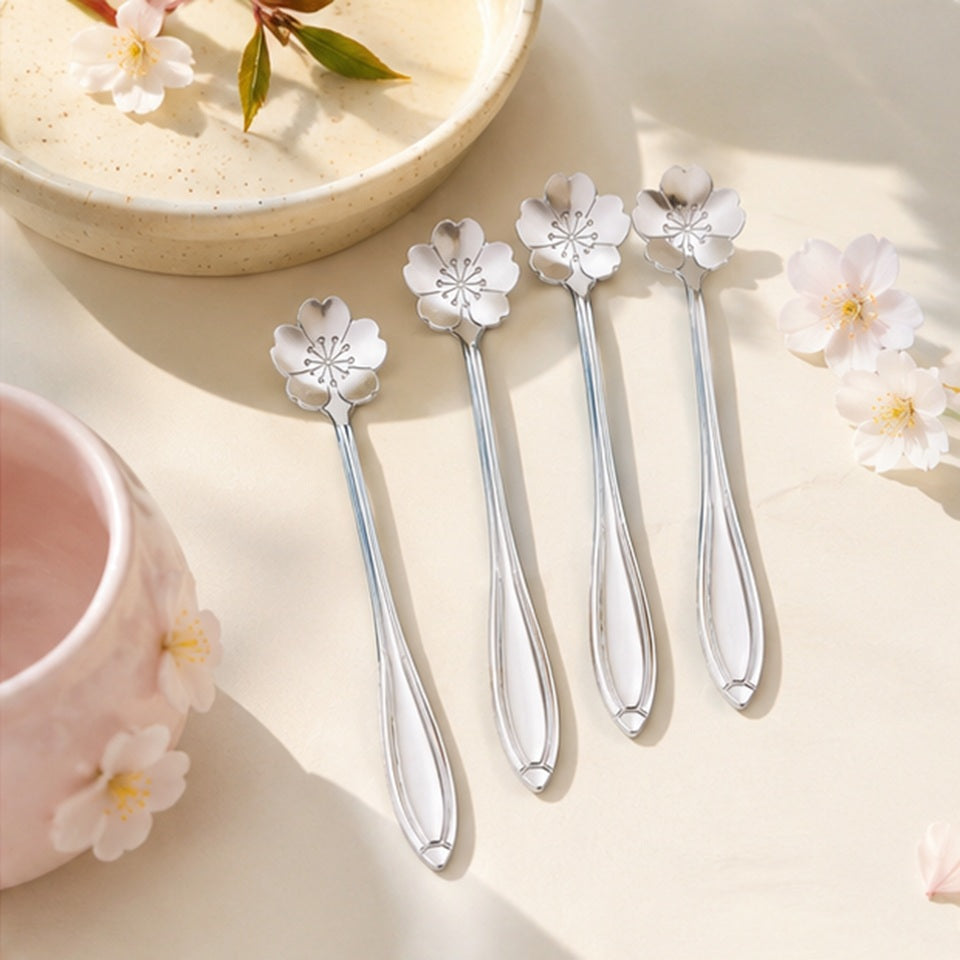Cuillères en Forme de Sakura, Lot de 2