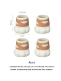Capuchons pour pieds de chaise patte de chat en silicone kawaii - Câlin Kawaii