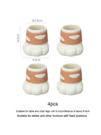 Capuchons pour pieds de chaise patte de chat en silicone kawaii - Câlin Kawaii