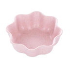 Petits bols à sauce cœur et feuille en fibre de blé et PP rose - Câlin Kawaii
