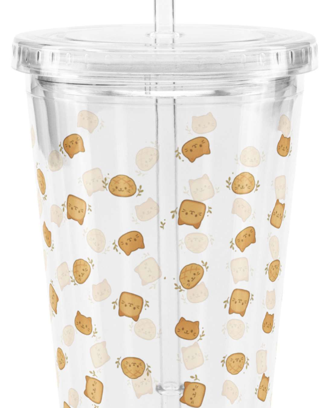 Gobelet Double-Paroi Réutilisable Motif Toast Chat
