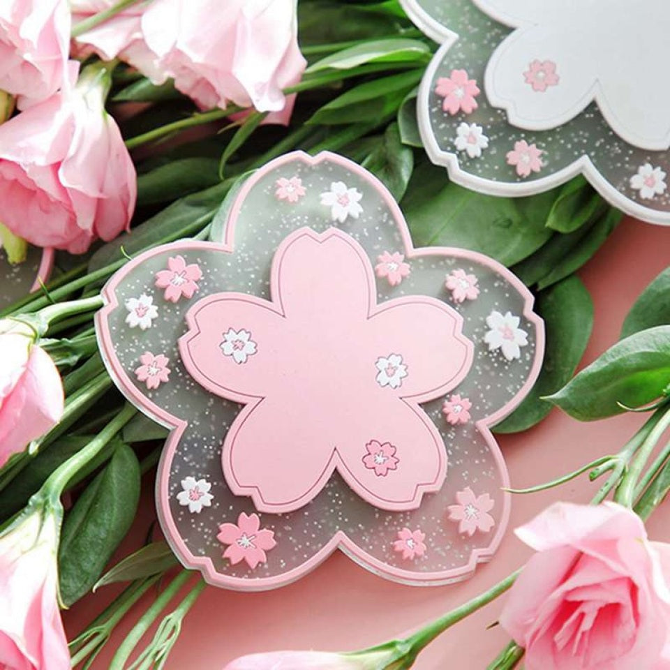 Dessous de Verre Fleur de Sakura Rose
