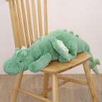 Grande Peluche Dragon Bleue aux Ailes Roses Brillantes