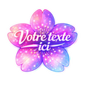 Sticker prénom en Fleur de Sakura Personnalisé