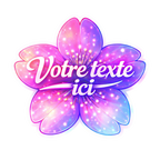 Sticker prénom en Fleur de Sakura Personnalisé