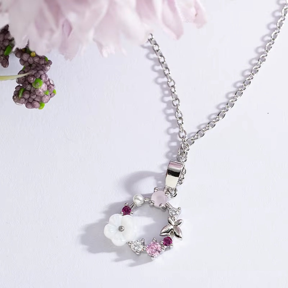 Ensemble de Bijoux Ronde Enchantée avec Collier et Boucles d'Oreilles