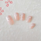 Faux Ongles avec Paillettes et Perles