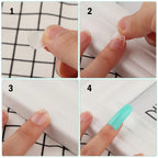 Ongles Pressés Motif Nuages