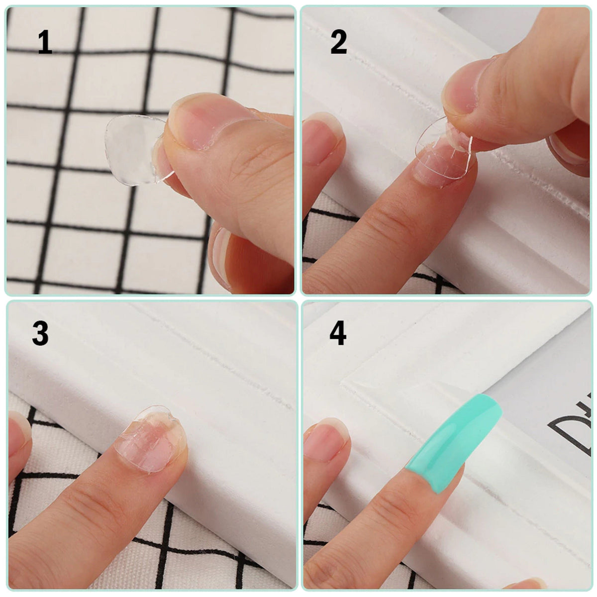 Ongles Pressés Motif Nuages