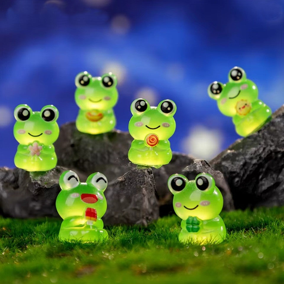 Lot de 6 Figurines Grenouille Colorées