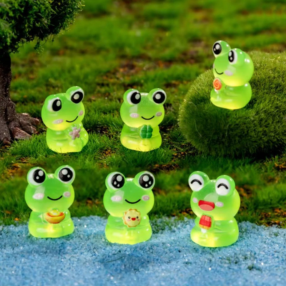 Lot de 6 Figurines Grenouille Colorées