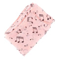Écharpe Rose en Mousseline à Notes Musicales