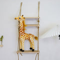 Peluche Girafe Réaliste à Taches Marron et Crème