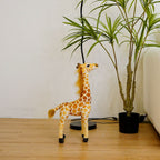 Peluche Girafe Réaliste à Taches Marron et Crème