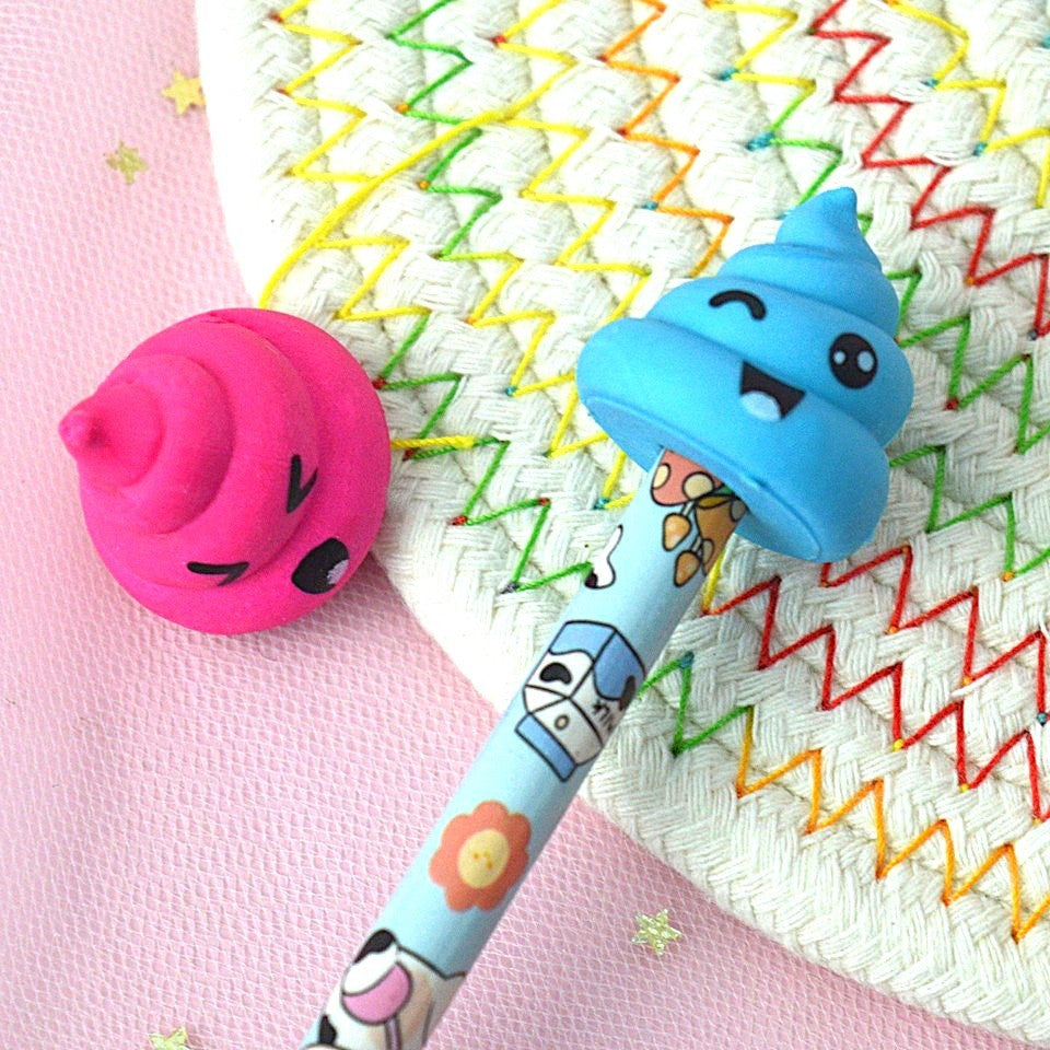 Gomme de Crayons Mignonne en Forme de Caca