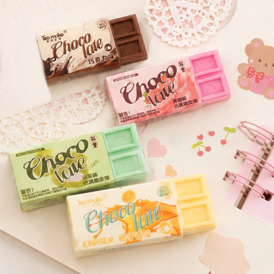 Gommes à Effacer Choco Love en Forme de Chocolat