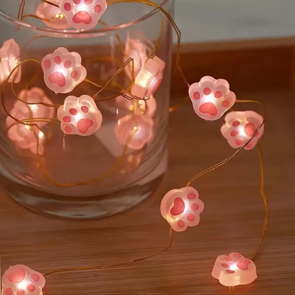 Guirlande LED en Forme de Pattes de Chat
