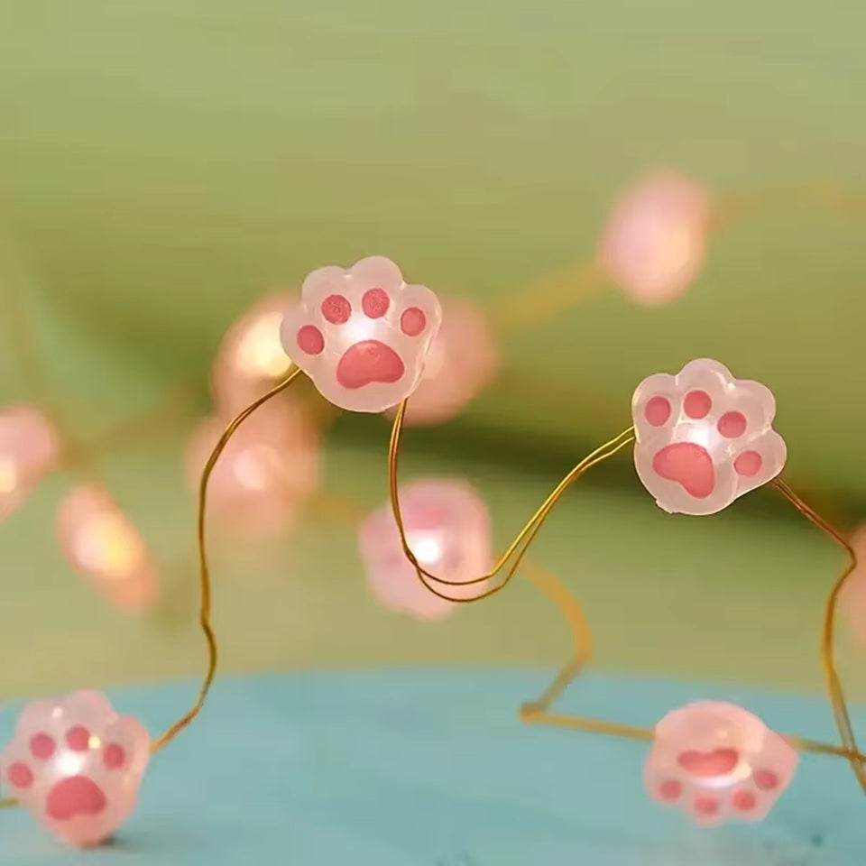 Guirlande LED en Forme de Pattes de Chat