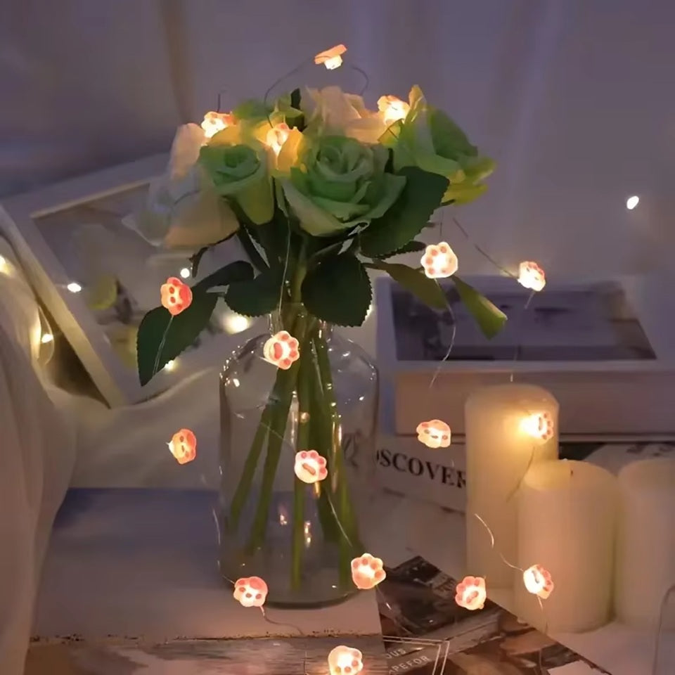 Guirlande LED en Forme de Pattes de Chat