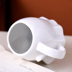 Mug Fantôme Souriant en Céramique Blanche