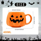 Mug en Céramique Citrouille à Visage d'Halloween