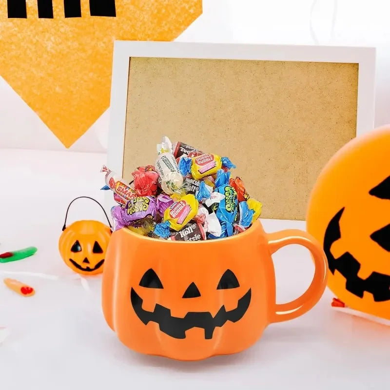 Mug en Céramique Citrouille à Visage d'Halloween