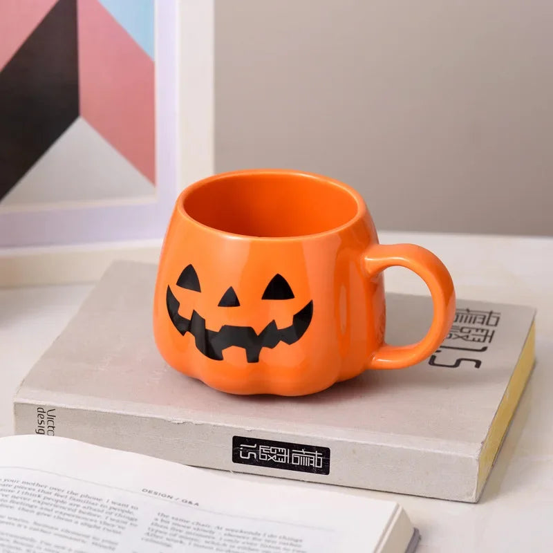 Mug céramique 400 ml Halloween motif citrouille kawaii pour café - Câlin Kawaii