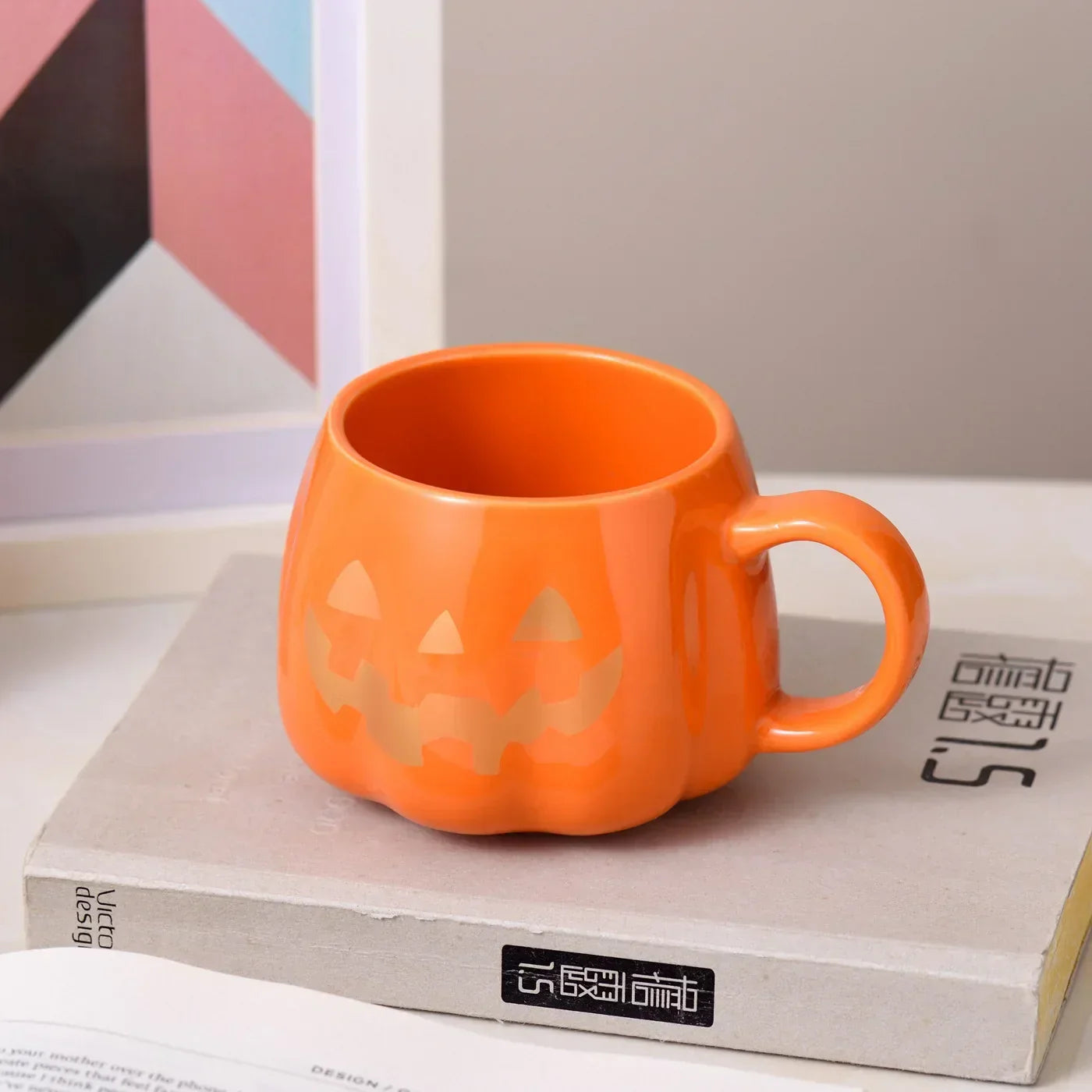Mug céramique 400 ml Halloween motif citrouille kawaii pour café - Câlin Kawaii