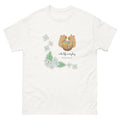 T-shirt Unisexe Blanc à Capybaras et Fleurs