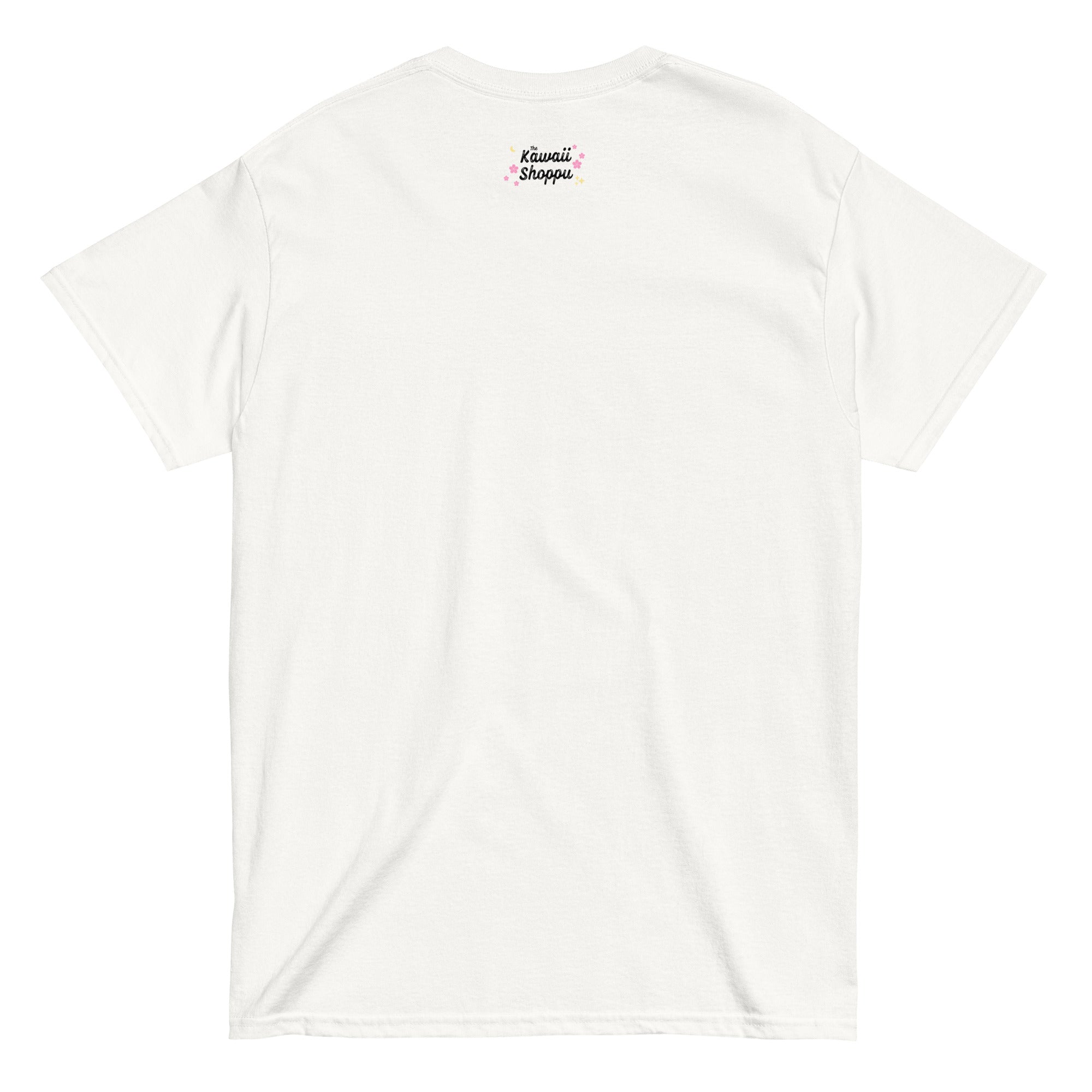 T-shirt Unisexe Blanc à Capybaras et Fleurs
