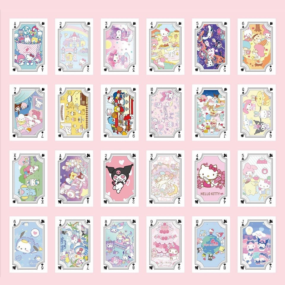 Jeu de 54 Cartes Sanrio à Jouer