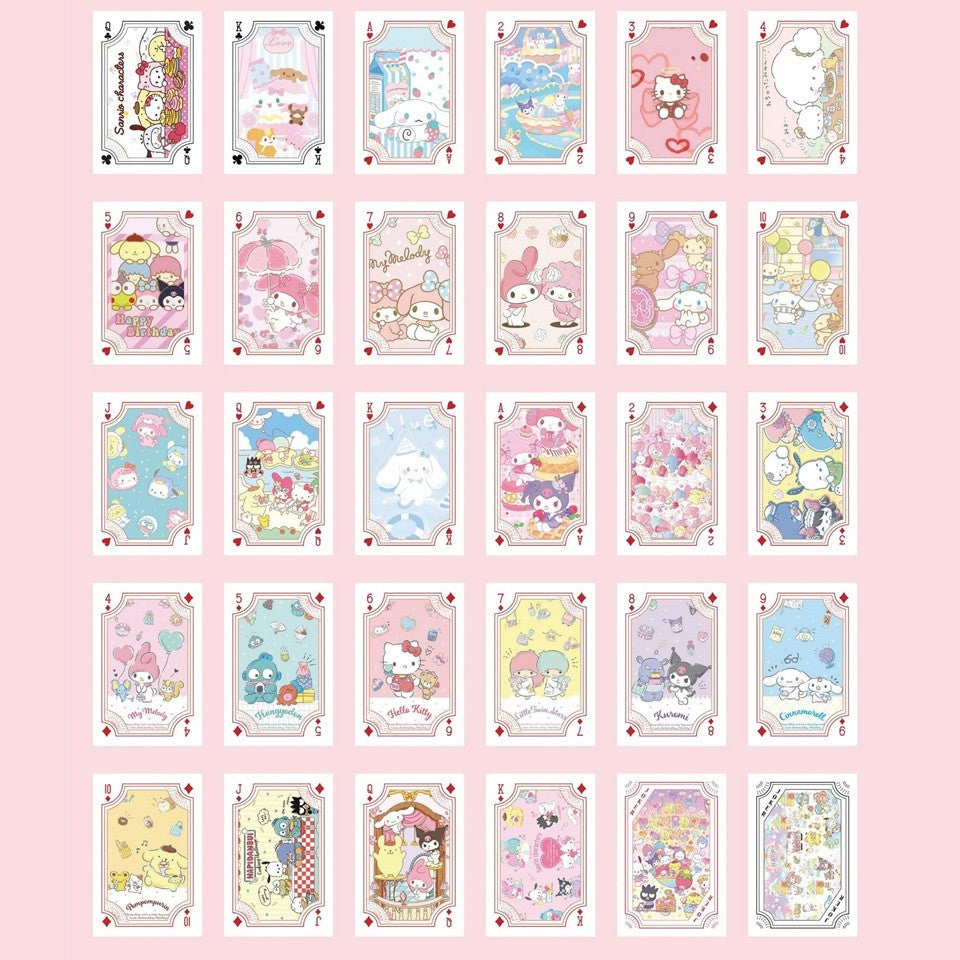 Jeu de 54 Cartes Sanrio à Jouer
