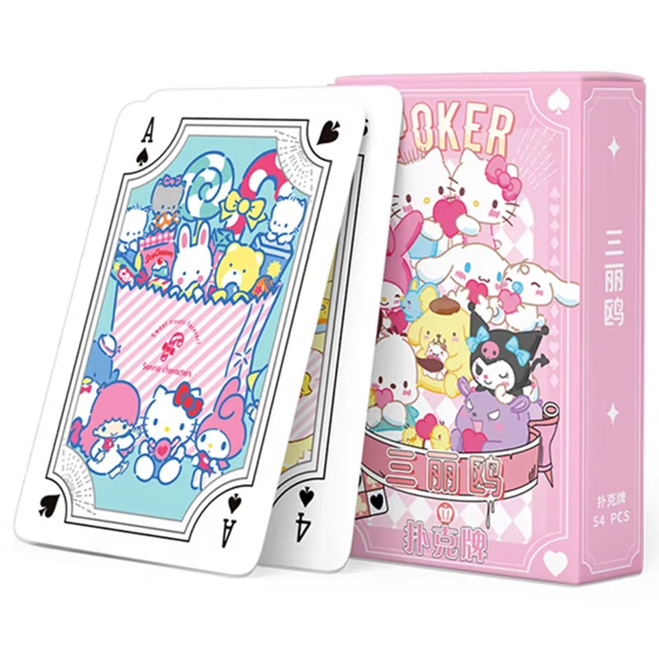 Jeu de 54 Cartes Sanrio à Jouer