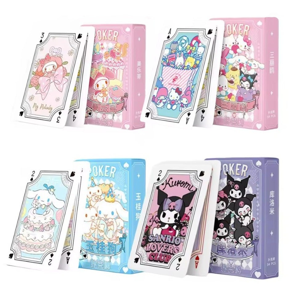 Jeu de 54 Cartes Sanrio à Jouer