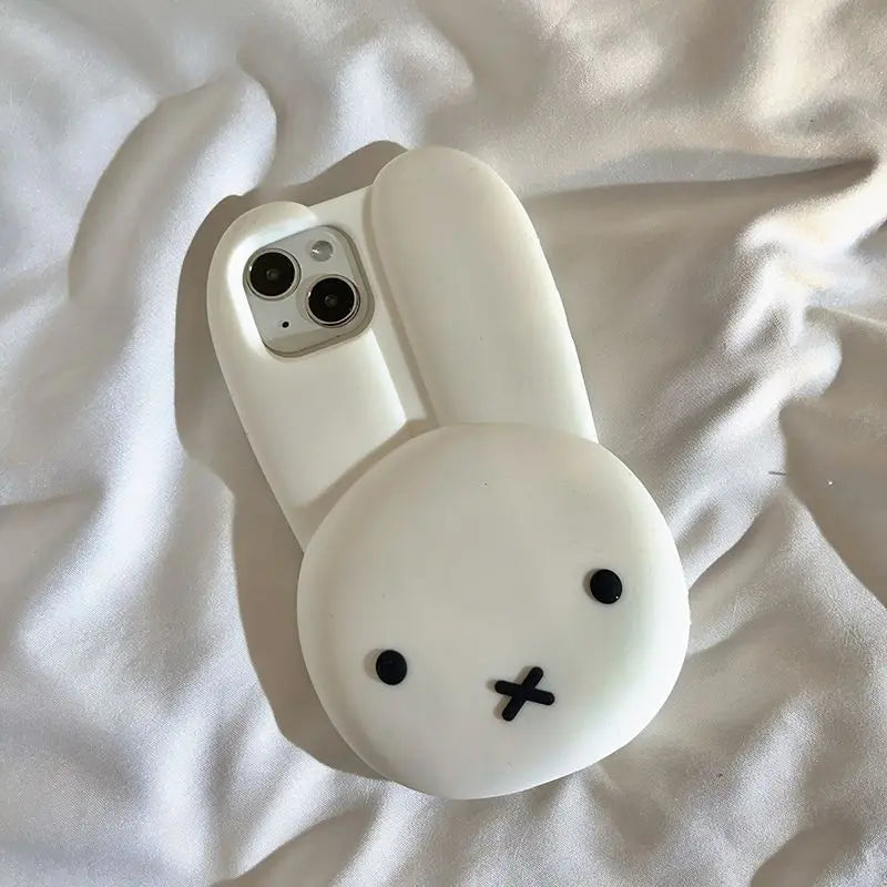 Coque kawaii lapin pour iPhone 11,12,13,14,15,16 Pro Max - Câlin Kawaii