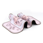Grand Tapis de Bureau Rose Lapins Mignons Console