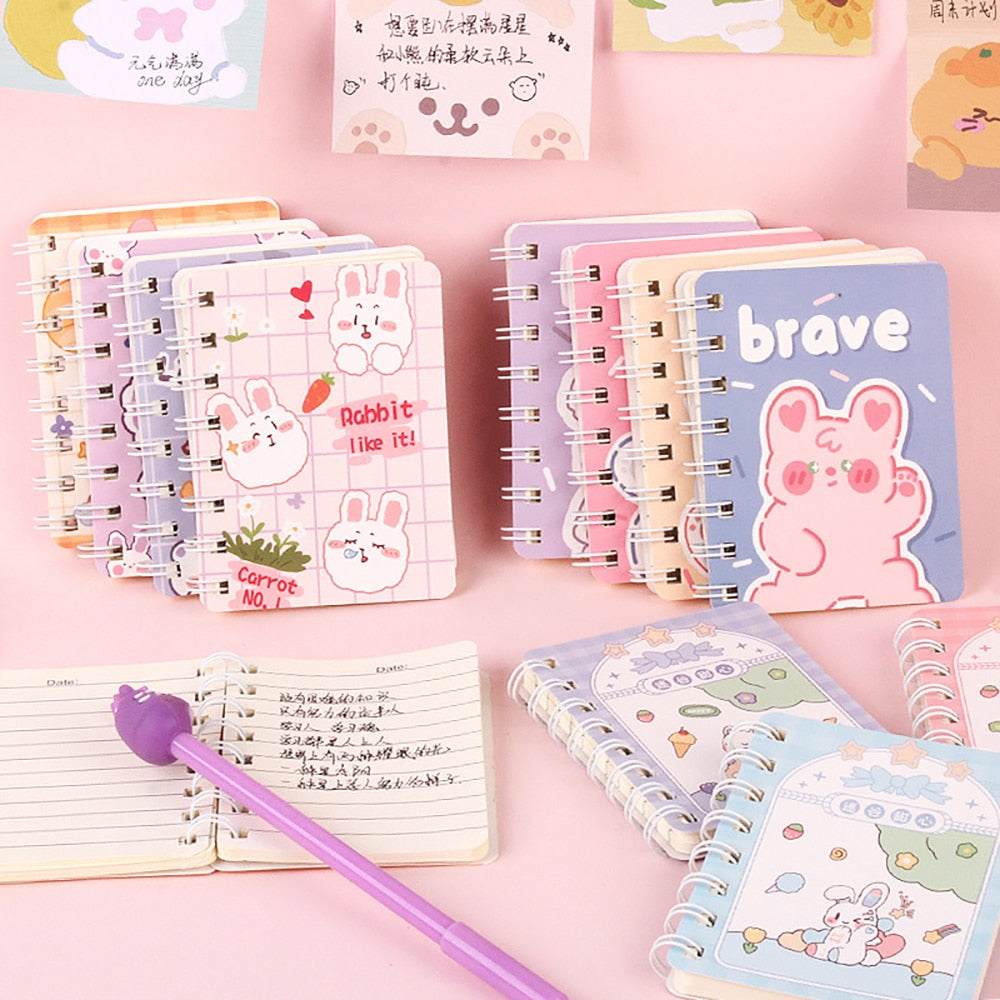 Carnet Spiralé Lapin Kawaii Pastel