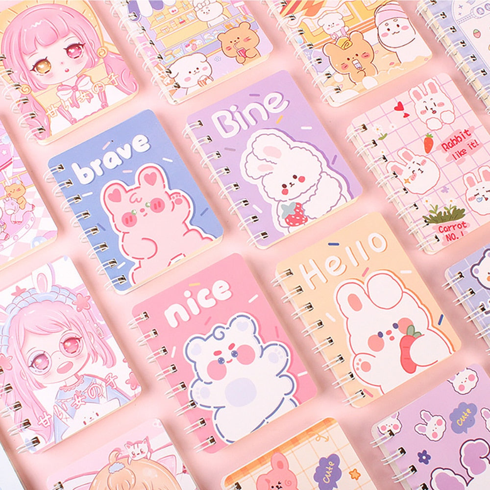 Carnet Spiralé Lapin Kawaii Pastel