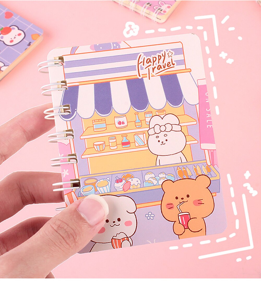 Carnet Spiralé Lapin Kawaii Pastel