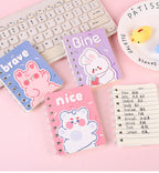 Carnet Spiralé Lapin Kawaii Pastel