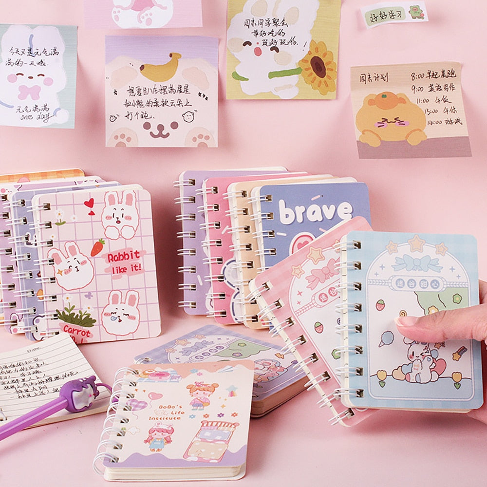 Carnet Spiralé Lapin Kawaii Pastel