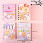 Carnet mini lapin kawaii 1 pièce 80 feuilles (couleur aléatoire) - Câlin Kawaii