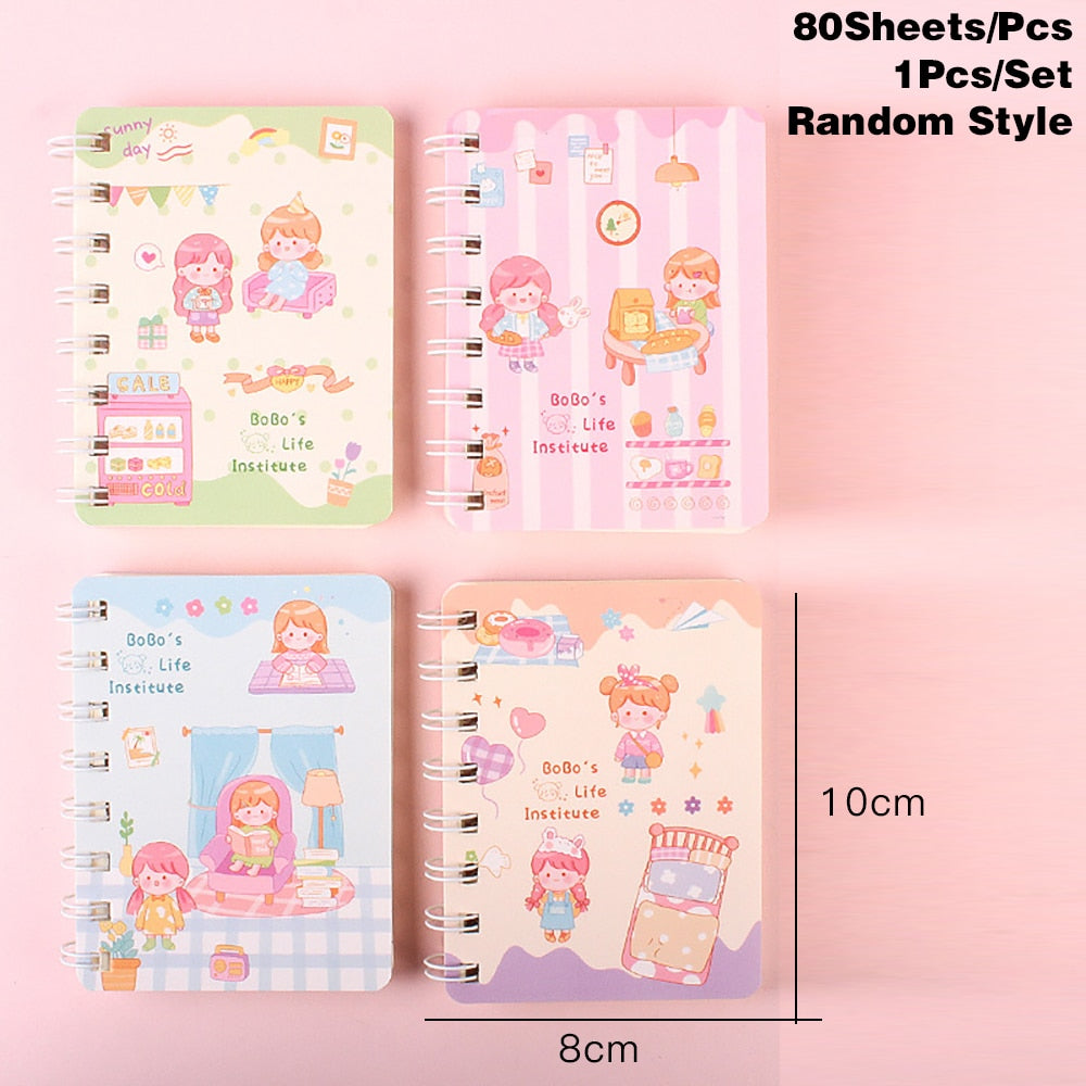 Carnet mini lapin kawaii 1 pièce 80 feuilles (couleur aléatoire) - Câlin Kawaii
