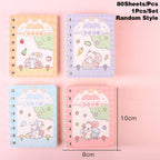 Carnet mini lapin kawaii 1 pièce 80 feuilles (couleur aléatoire) - Câlin Kawaii