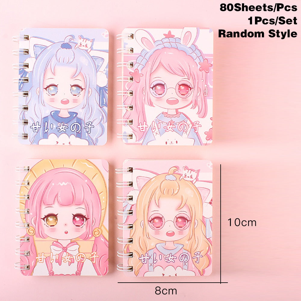 Carnet mini lapin kawaii 1 pièce 80 feuilles (couleur aléatoire) - Câlin Kawaii