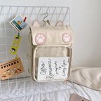 Sac à dos kawaii ITA oreilles de chat empreinte de patte - Câlin Kawaii