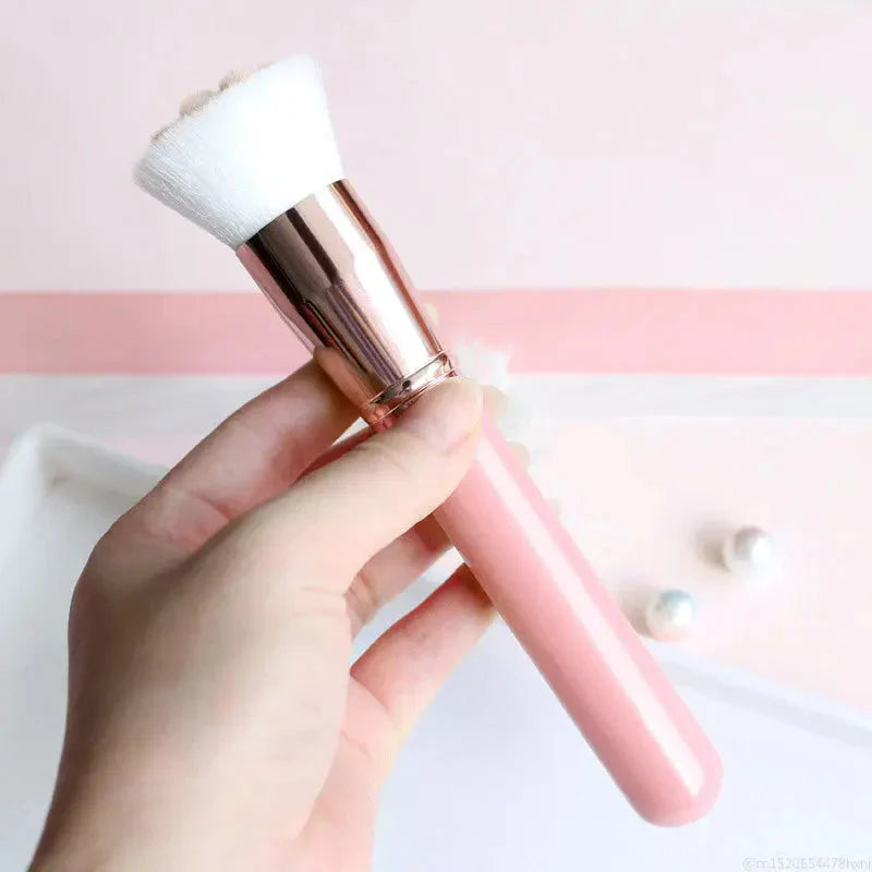 Pinceau de Maquillage Patte de Chat Rose et Blanc
